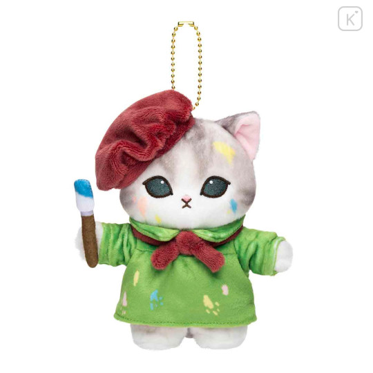 Japan Mofusand Mascot Holder - Mofumofu Journey Cat : Artist Painter - 1