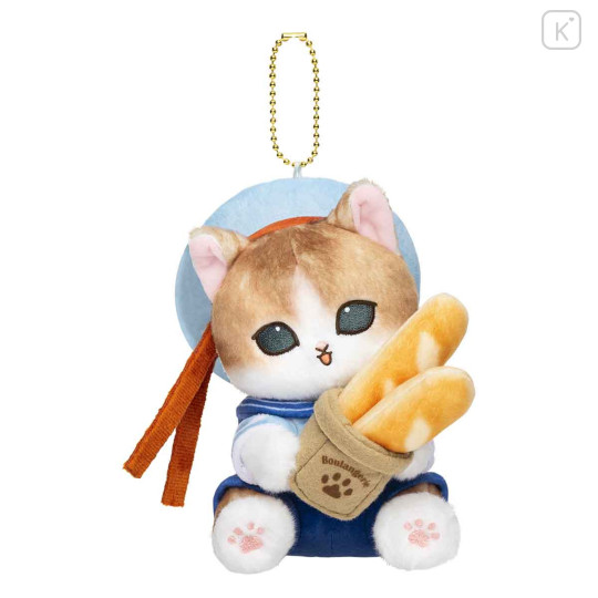 Japan Mofusand Mascot Holder - Mofumofu Journey Cat : Parisian French Bread - 1