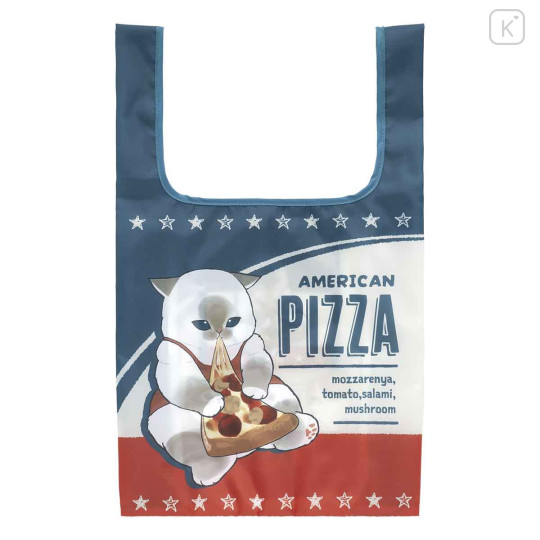 Japan Mofusand Eco Shopping Bag - Mofumofu Journey Cat : Fat Pizza - 1