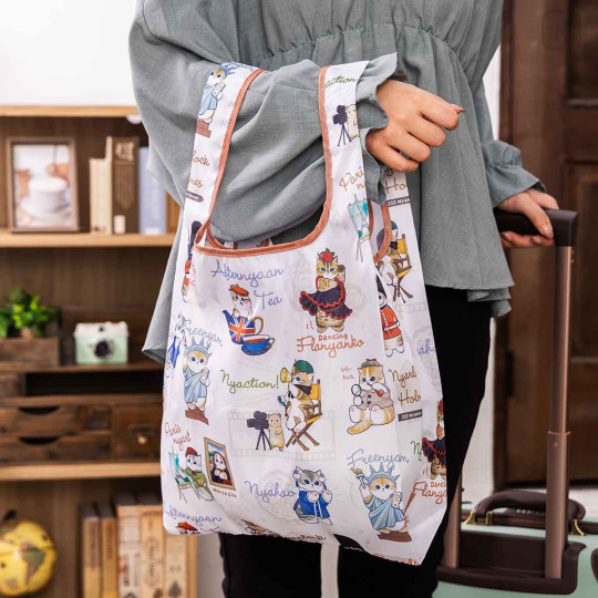 Japan Mofusand Eco Shopping Bag - Mofumofu Journey Cat : Cats of the World - 2