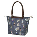 Japan Mofusand Boat Shaped Tote Bag - Mofumofu Journey Cat : Cats of the World Navy - 7