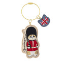Japan Mofusand Embroidery Keychain - Mofumofu Journey Cat Royal Guard England - 4