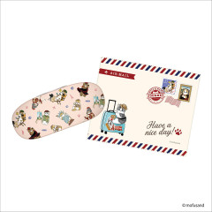 Japan Mofusand Glasses Case with Cloth - Mofumofu Journey Cats of the World Pink