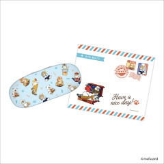 Japan Mofusand Glasses Case with Cloth - Mofumofu Journey Cats of the World Blue
