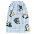 Japan Mofusand Kids Wrap Towel - Shark Cat Blue - 1