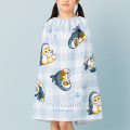Japan Mofusand Kids Wrap Towel - Shark Cat Blue - 2