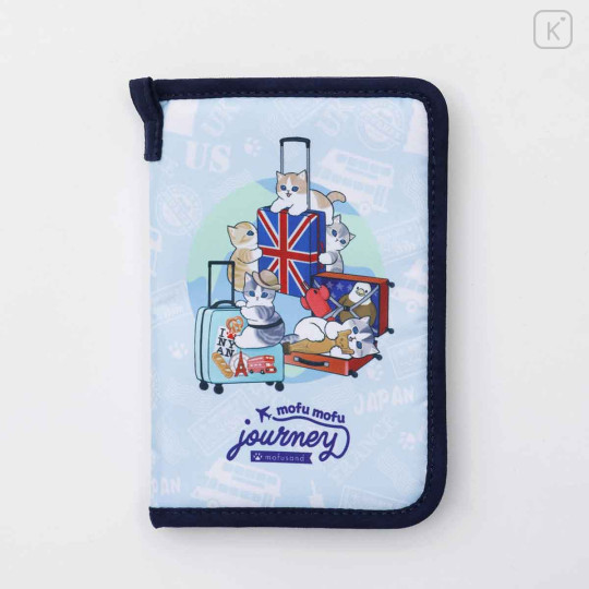 Japan Mofusand Travel Pouch - Mofumofu Journey Light Blue - 1