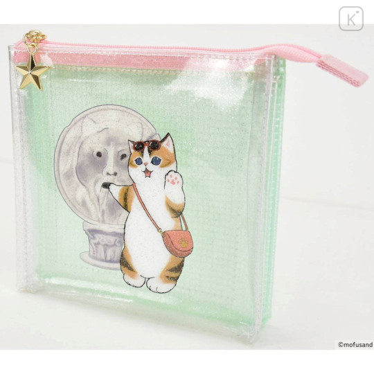 Japan Mofusand Sparkling Square 3 Pocket Pouch - Mofumofu Journey - 2
