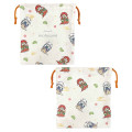 Japan Mofusand Drawstring Bag - Mofumofu Journey Kabuki Cat - 1