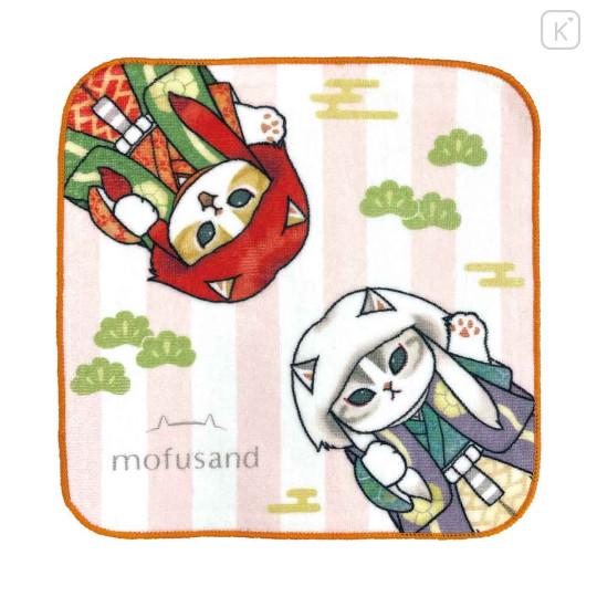 Japan Mofusand Hand Towel - Mofumofu Journey Kabuki Cat - 1