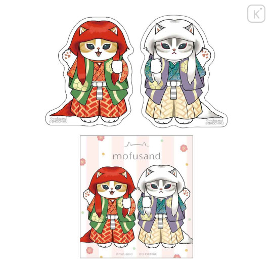 Japan Mofusand Sticker Set - Mofumofu Journey Kabuki Cat - 1