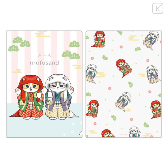 Japan Mofusand A4 Clear File - Mofumofu Journey Kabuki Cat - 1