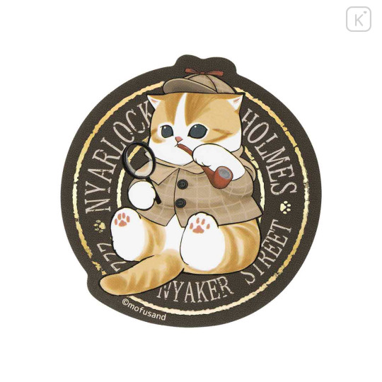 Japan Mofusand Shiny Foil Stamp Sticker - Mofumofu Journey Nyarlock Holmes - 1