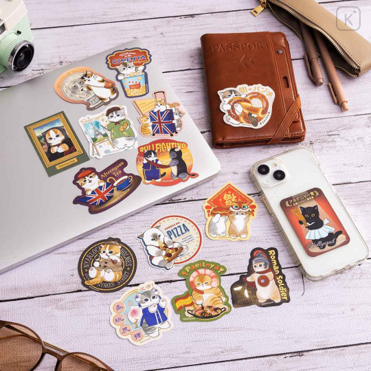 Japan Mofusand Shiny Foil Stamp Sticker - Mofumofu Journey Mona Monya Lisa - 2