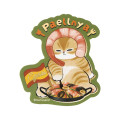 Japan Mofusand Shiny Foil Stamp Sticker - Mofumofu Journey Paella Cat - 1