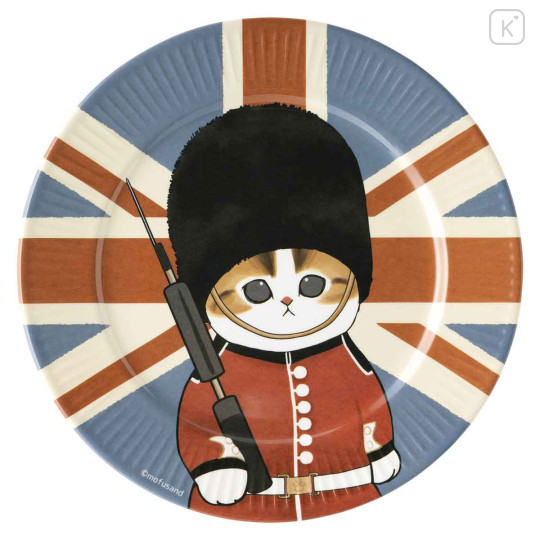 Japan Mofusand Melamine Plate 21cm - Mofumofu Journey Cat : Royal Guard England - 1