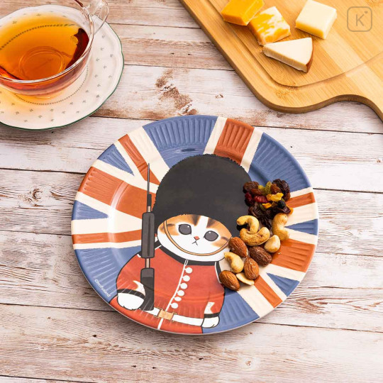 Japan Mofusand Melamine Plate 21cm - Mofumofu Journey Cat : Parisian French Bread Nyan France - 3