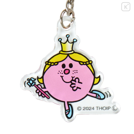 Japan Sanrio Triple Acrylic Keychain - Mr. Men & Little Miss : Greedy Princess - 2