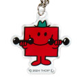 Japan Sanrio Triple Acrylic Keychain - Mr. Men & Little Miss : Strong Cool - 2