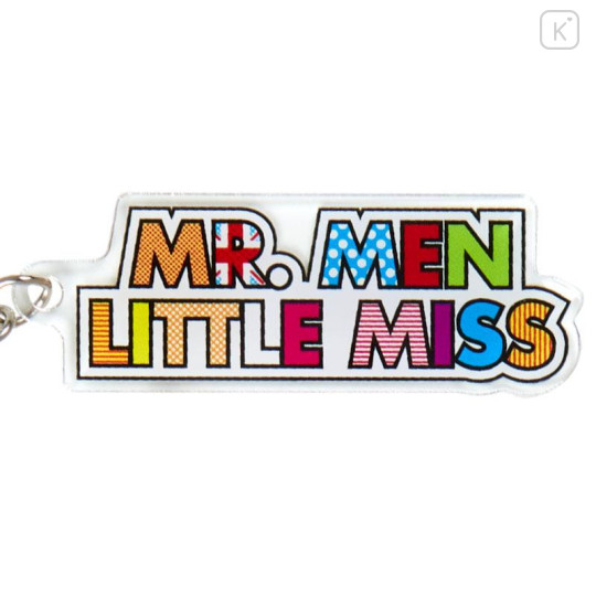 Japan Sanrio Triple Acrylic Keychain - Mr. Men & Little Miss : Giggles Chatterbox - 4