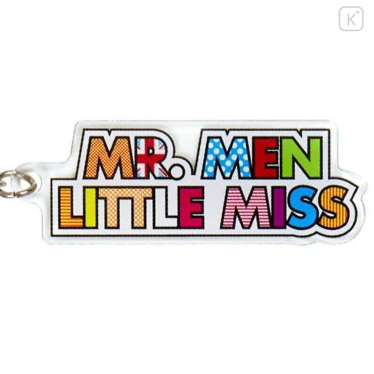 Japan Sanrio Triple Acrylic Keychain - Mr. Men & Little Miss : Tickle Bump - 4