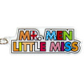 Japan Sanrio Triple Acrylic Keychain - Mr. Men & Little Miss : Tickle Bump - 4