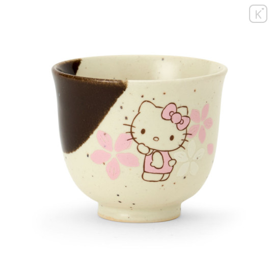 Japan Sanrio Mino Ware Teacup - Hello Kitty : Cherry Blossoms - 1