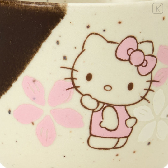 Japan Sanrio Mino Ware Teacup - Hello Kitty : Cherry Blossoms - 2