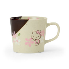 Japan Sanrio Mino Ware Mug - Hello Kitty : Cherry Blossoms