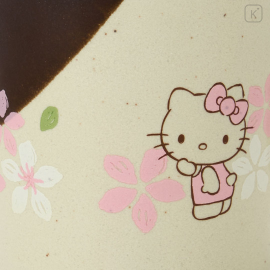 Japan Sanrio Mino Ware Mug - Hello Kitty : Cherry Blossoms - 3