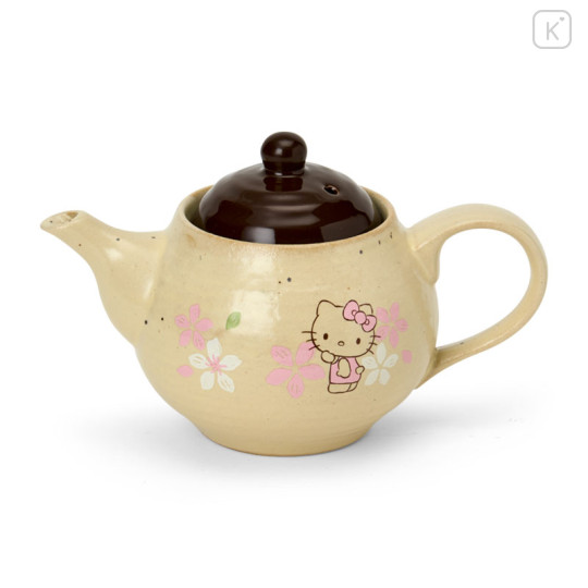 Japan Sanrio Mino Ware Pot - Hello Kitty : Cherry Blossoms - 1