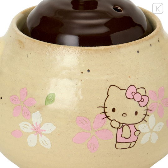 Japan Sanrio Mino Ware Pot - Hello Kitty : Cherry Blossoms - 2