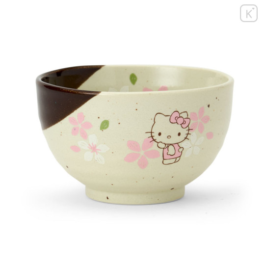 Japan Sanrio Mino Ware Bowl - Hello Kitty : Cherry Blossoms - 1
