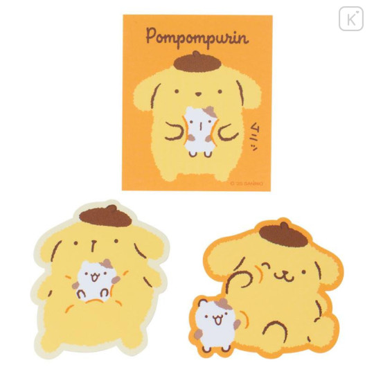 Japan Sanrio Original Sticker Set - Pompompurin : Muffin Friendly Time - 5