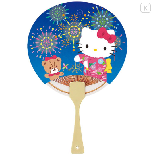 Japan Sanrio Summer Fan - Hello Kitty : Fireworks - 2