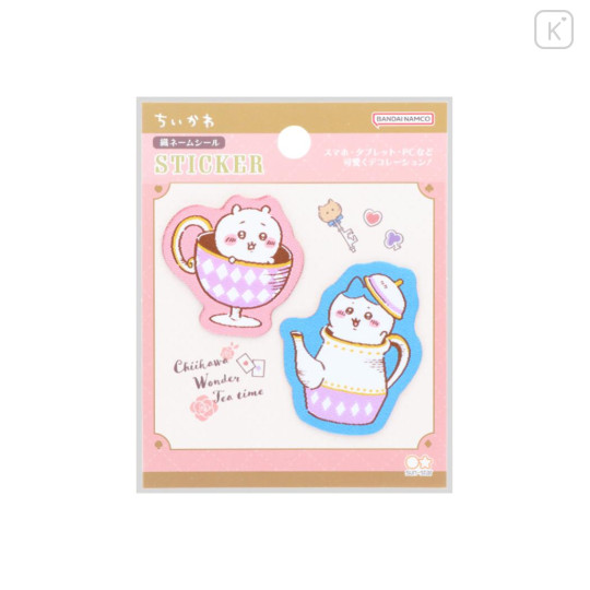 Japan Chiikawa Embroidery Sticker - Chiikawa & Hachiware : Wonder Tea Time - 1