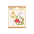 Japan Chiikawa Embroidery Sticker - Usagi & Anoko : Wonder Tea Time - 1