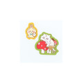 Japan Chiikawa Embroidery Sticker - Usagi & Anoko : Wonder Tea Time - 2
