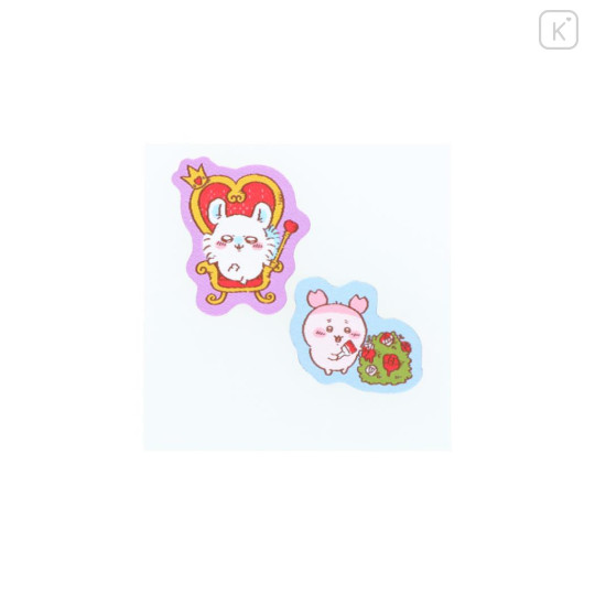Japan Chiikawa Embroidery Sticker - Furuhonya Kani-chan & Momonga : Wonder Tea Time - 2