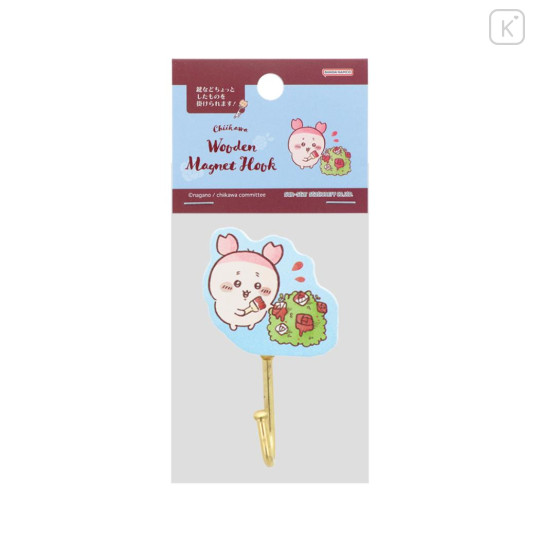 Japan Chiikawa Wooden Magnet Hook - Furuhonya Kani-chan : Wonderland - 3