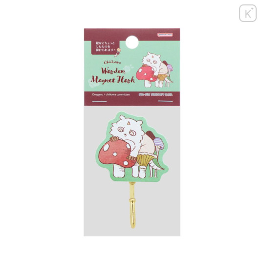 Japan Chiikawa Wooden Magnet Hook - Anoko : Wonderland - 3