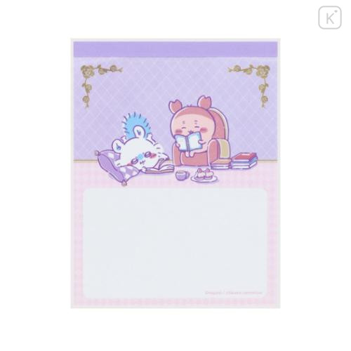 Japan Chiikawa Message Memo Pad - Furuhonya Kani-chan & Momonga : Wonder Tea Time - 6