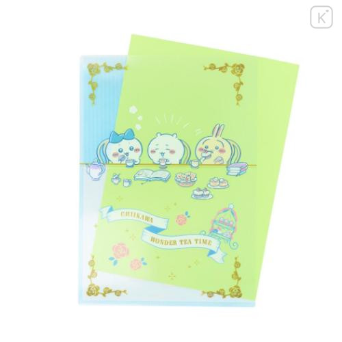 Japan Chiikawa A4 Pocket File - Chiikawa & Hachiware & Usagi : Wonder Tea Time - 4
