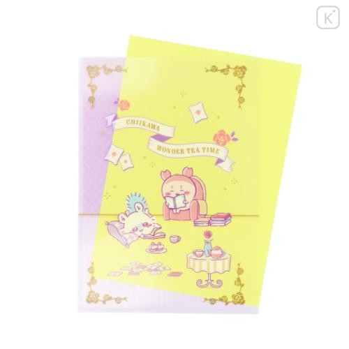 Japan Chiikawa A4 Pocket File - Furuhonya Kani-chan & Momonga : Wonder Tea Time - 4