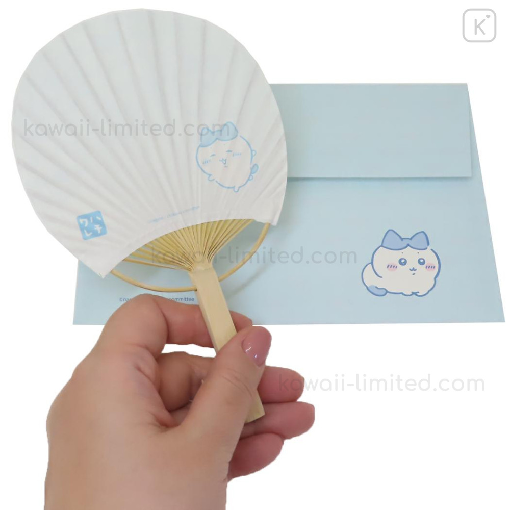 Japan Chiikawa Bamboo Fan Card Set - Hachiware | Kawaii Limited