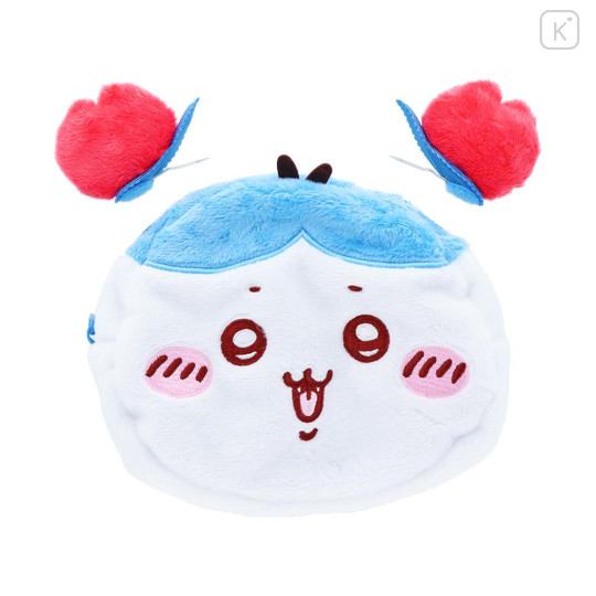 Japan Chiikawa Mini Pouch with Hair Clip - Hachiware : Pretend Crab - 3