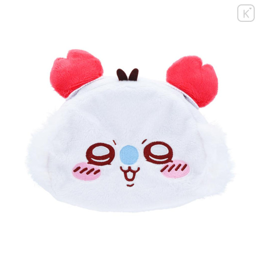 Japan Chiikawa Mini Pouch with Hair Clip - Momonga : Pretend Crab - 1