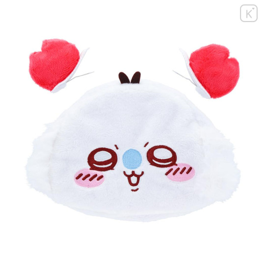 Japan Chiikawa Mini Pouch with Hair Clip - Momonga : Pretend Crab - 3