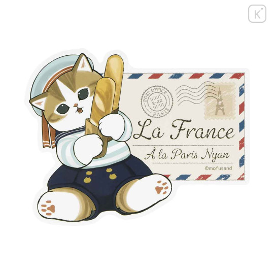 Japan Mofusand Large Vinyl Sticker - Mofumofu Journey A la Paris Meow - 1