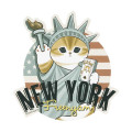 Japan Mofusand Large Vinyl Sticker - Mofumofu Journey Statue of Liberty Meow - 1